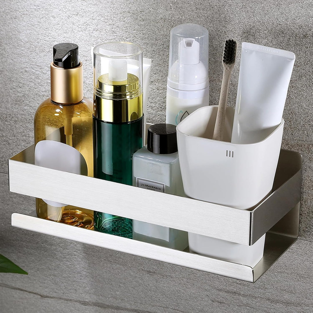 YIGII Duschablage Ohne Bohren – Selbstklebender Badezimmer Organizer aus Rostfreiem Edelstahl, Platz