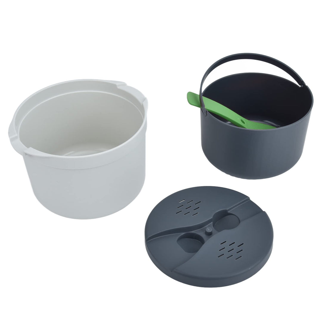 Marhynchus Mikrowellen-Reiskocher-Kochgeschirr-Set, 2 L, Lebensmittelechtes PP-Material, Reis, Löffe