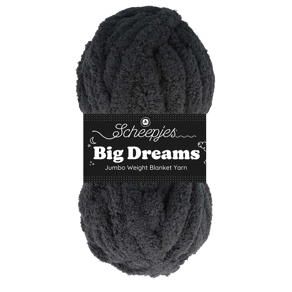 Scheepjes Big Dreams 1x200g - 512 Empower, Graues Recyceltes Polyester Garn Grijs, Grijs