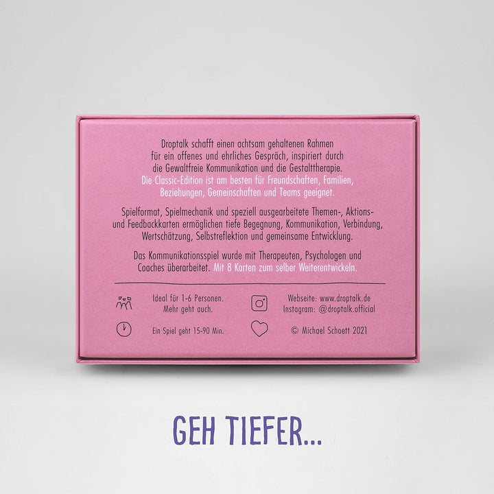 Droptalk, Fragespiel mit Neuem Konzept für Erwachsene, Gespräche für Echte Begegnung und Tiefe Verbu