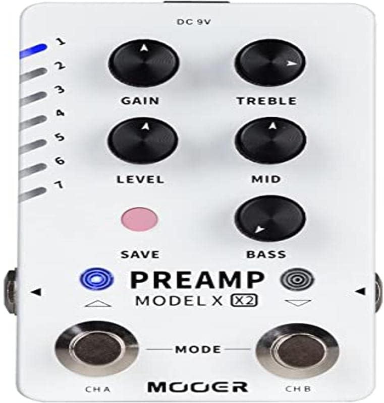 Mooer Preamp Model X2 - Dual-Channel Digital Preamp Pedal