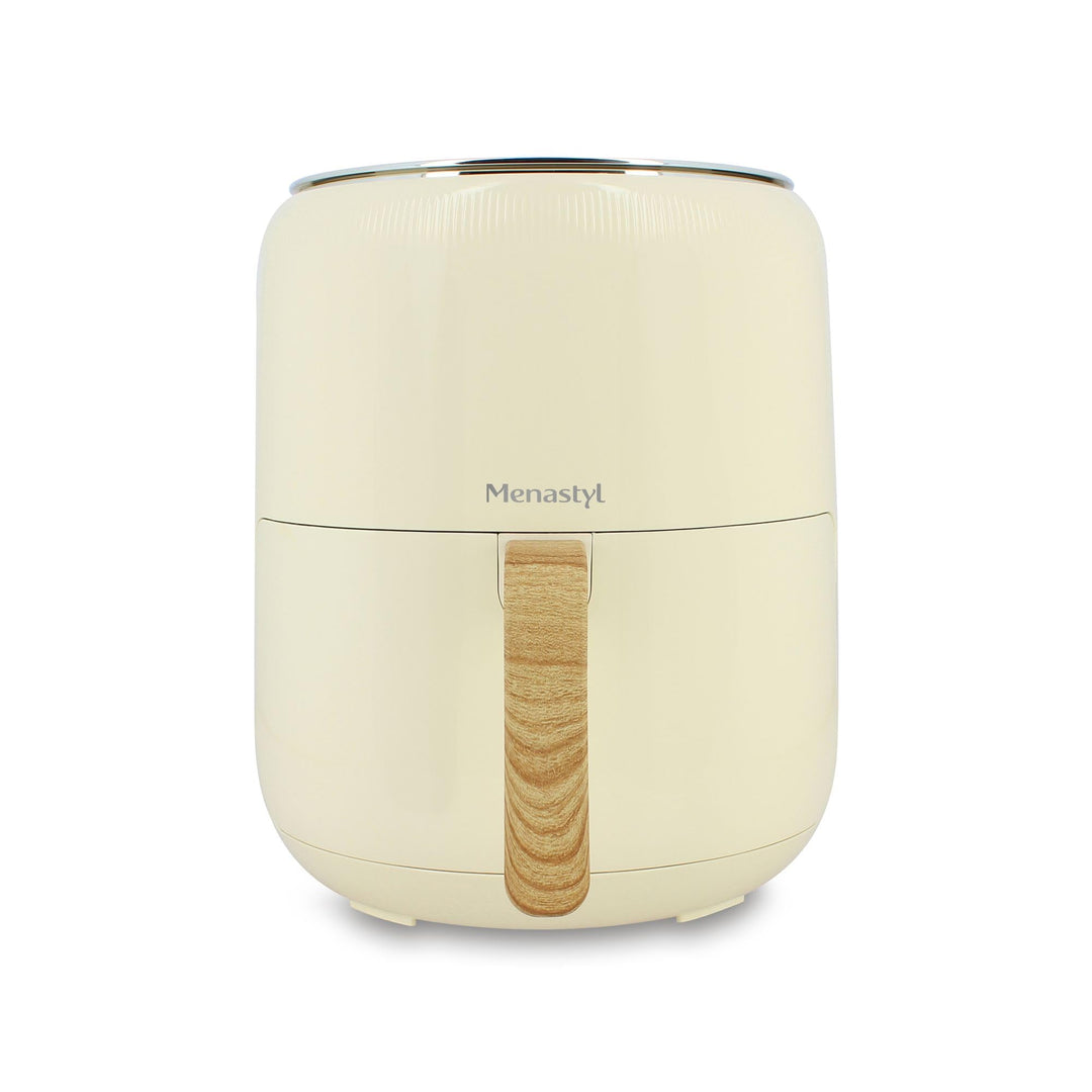 MENASTYL - Fritteuse ohne Heissluftöl Colorama – Creme – ohne PFAS – 4,5 l – 8 Programme – Temperatu