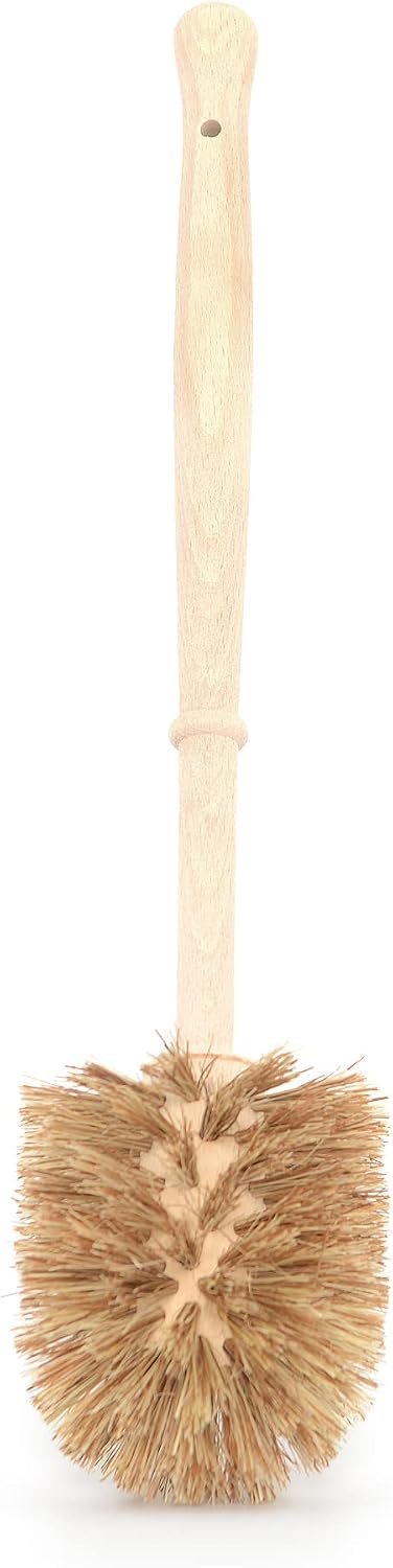 wohnfreuden Naturstein WC-Toiletten-Bürstenhalter 15x20cm poliert Flussstein Toilettenbürste WC-Garn