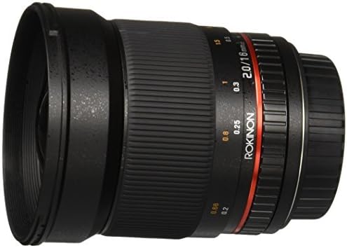 Rokinon 16M-C 16mm f/2.0 asphärisches Weitwinkelobjektiv für Canon EF Kameras Canon EOS, Canon EF-S