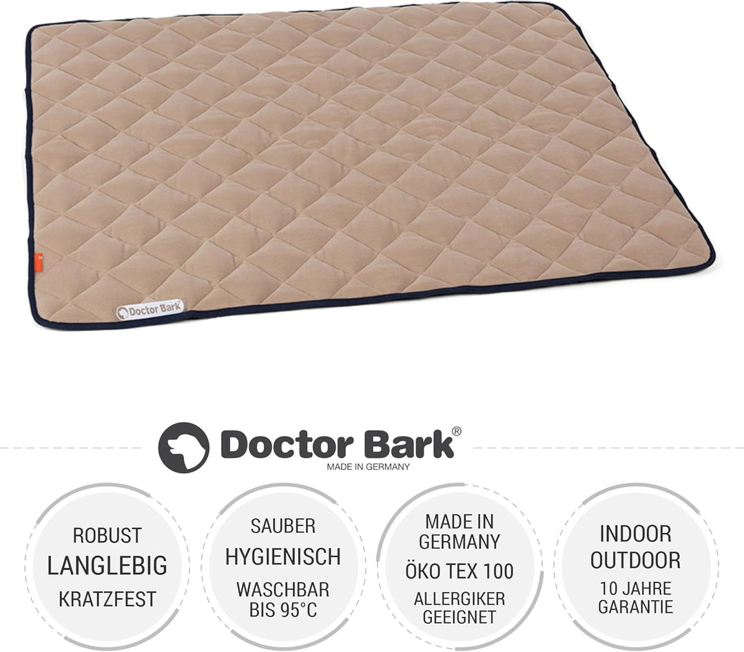 Doctor Bark Hundedecke Fleece Wendedecke - Flauschige, robuste Hundematte für mittlere Hunde - Liege