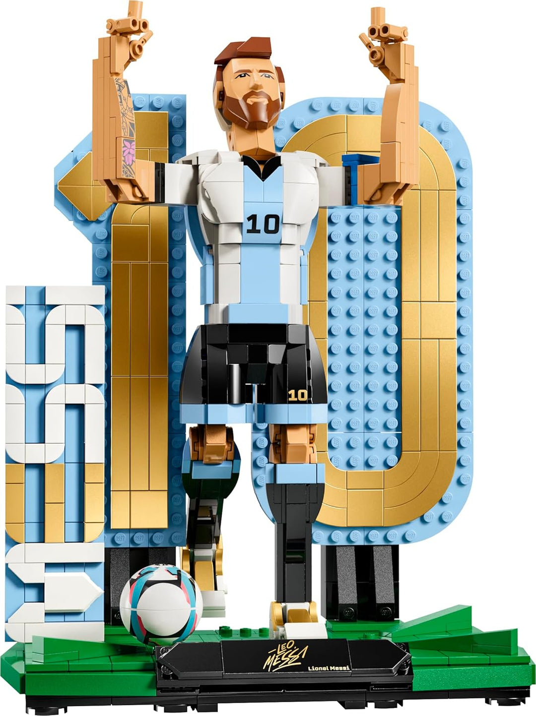 LEGO Editions Lionel Messi - Fussballlegende Spielzeug - 3D Figuren Modellbau - DIY Kinderzimmer Dek