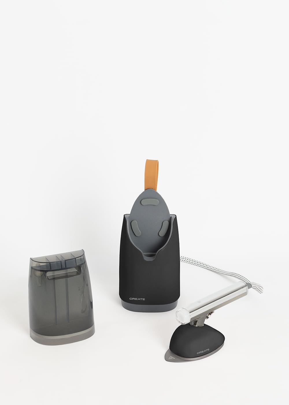 CREATE/IRON DUAL PRO/Horizontal- und vertikales Dampfbügeleisen 800ml Schwarz / 2 in 1 Design, 4 Büg