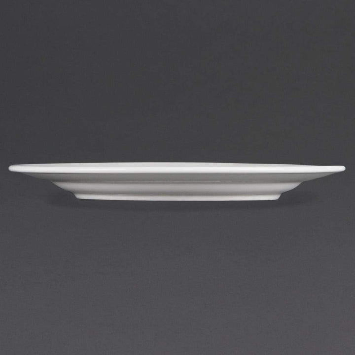 Olympia Whiteware Service-Teller mit breitem Rand, 310 mm, Porzellan, innovativ, 6 Stück 310(Ø)mm/ 1