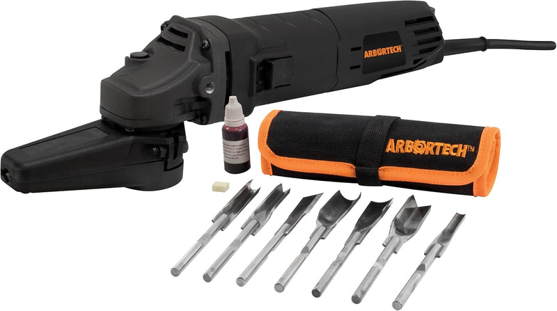 ARBORTECH Power Chisel 900s elektrisches Schnitzwerkzeug für Holz 1000W inkl. 7 Schnitzmeissel 900s