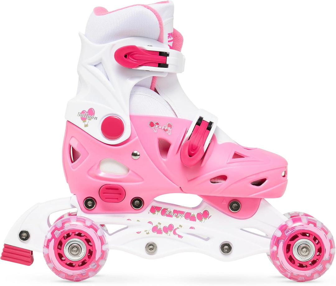 RAVEN 4in1 Inline Skates Triskates Rollschuhe Schlittschuhe Inliner für Kinder Mädchen Jungen verste