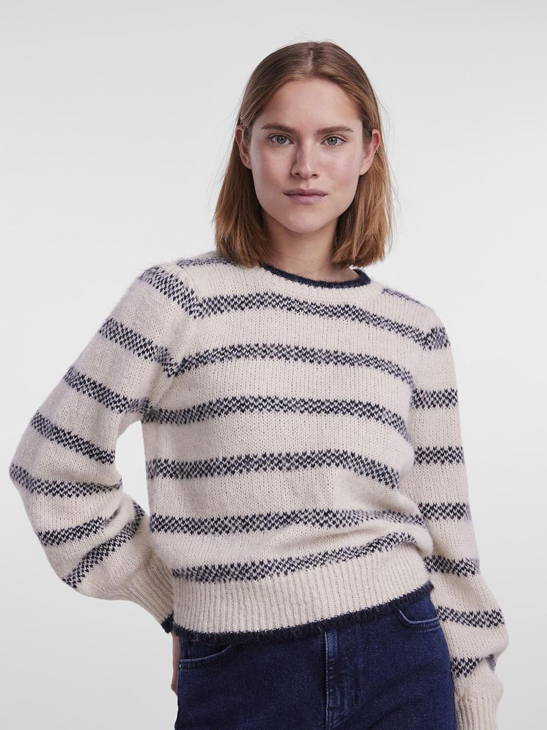 PIECES Female Strickpullover PCJADINE XS Birch, XS Birch