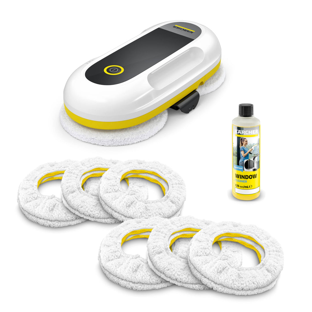 Karcher Fensterputzroboter RCW 2 Extra+, automatische Fensterreinigung, mit Sicherungsseil und Notve
