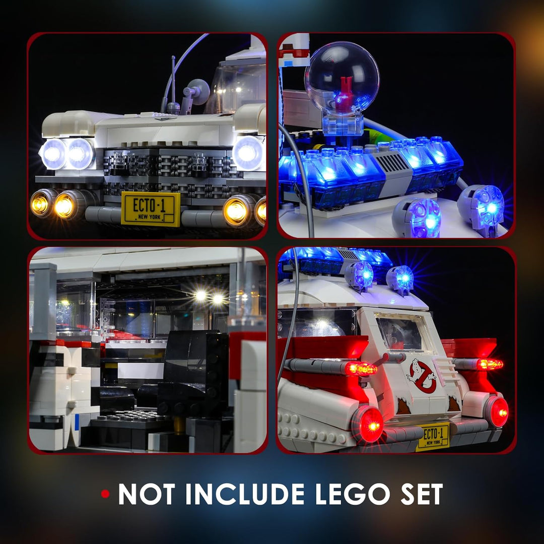 BRIKSMAX Led Beleuchtungsset für Lego Creator Ghostbusters™ ECTO-1 - Compatible with Lego 10274 Baus