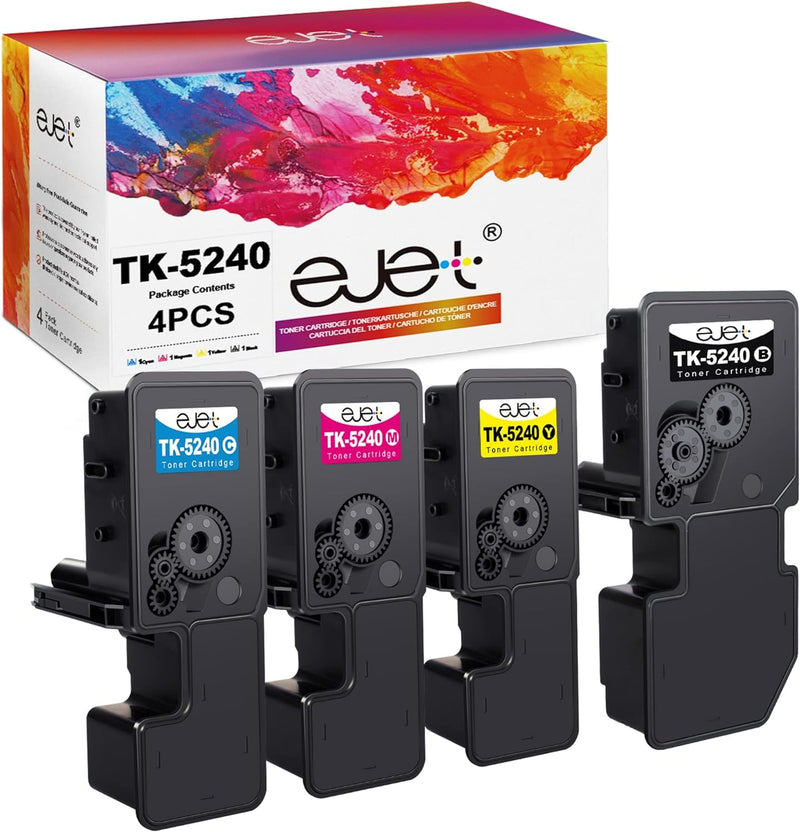 ejet TK5240 TK-5240 Tonerkartusche Kompatibel für Kyocera TK5240K TK-5240K TK-5240C TK-5240M TK-5240