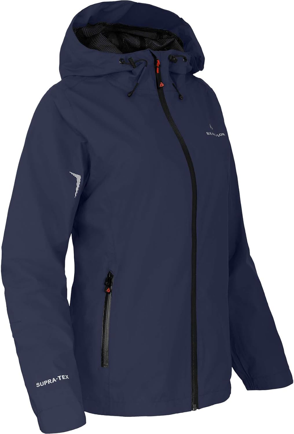 Bergson Damen Regenjacke HELLI - Wanderjacke - Fahrradjacke - Outdoorjacke - wasserdicht - winddicht