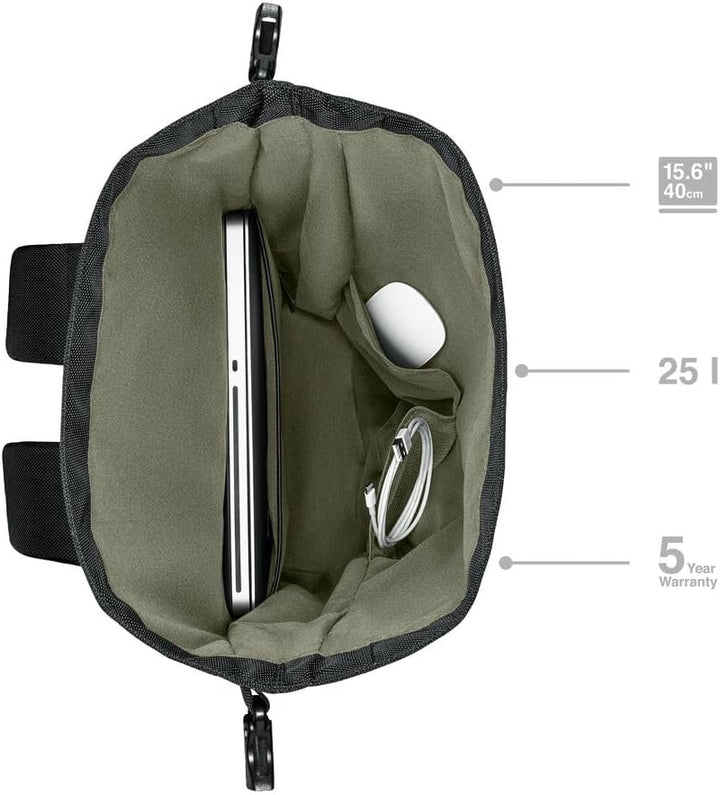 WENGER UrbanOne Roll-Top Backpack, Laptop-Rucksack mit Rollverschluss, Notebook bis 15,6 Zoll, 25 l,