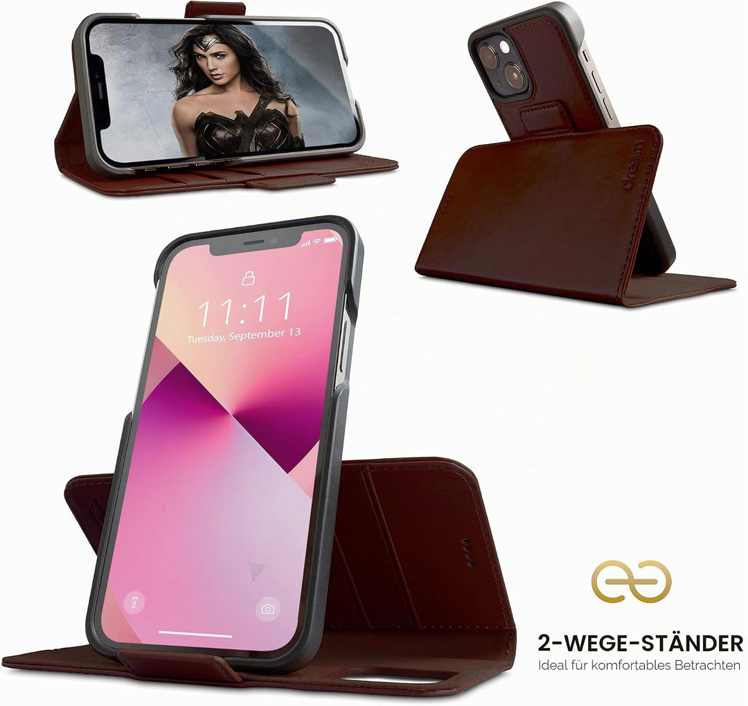Dreem Fibonacci iPhone 13 Mini Brieftaschen-Etui / 2-in-1 stossfestes Etui und abnehmbares Folio aus