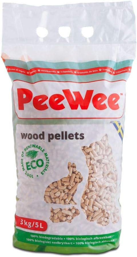 Katzentoilette PeeWee EcoMinor Katzenklo offen Schale Katzen WC inkl. 3kg Streu Holzpellets Pellets,