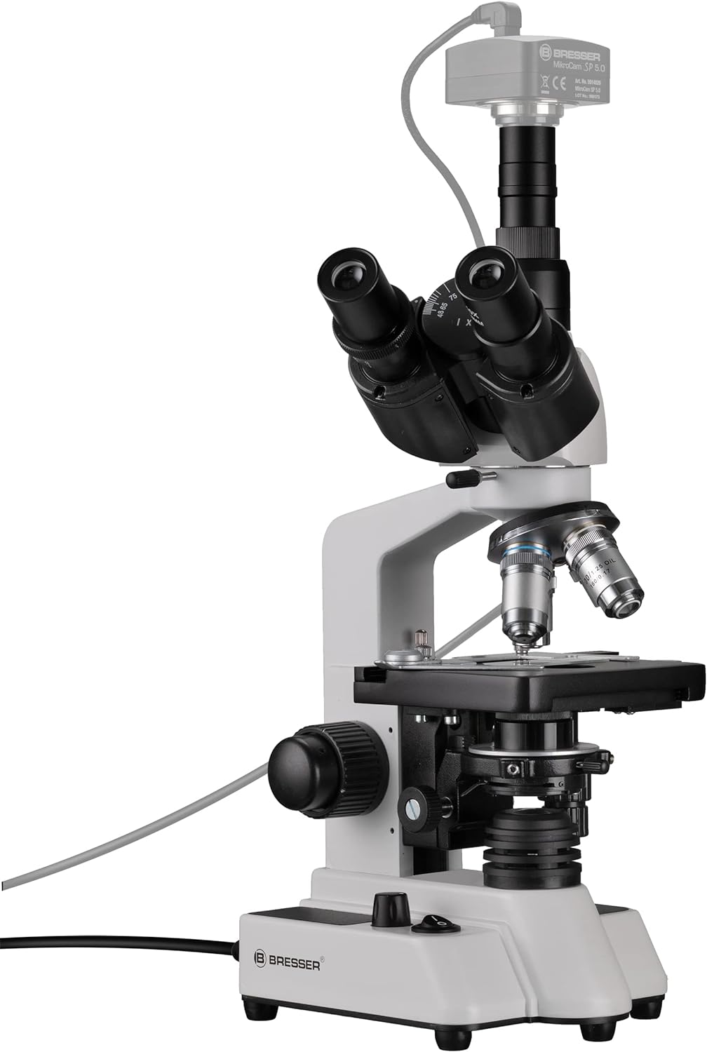 Bresser Durchlicht Mikroskop Researcher Trino 40x-1000x Vergrösserung für gehobene Ansprüche & Dauer