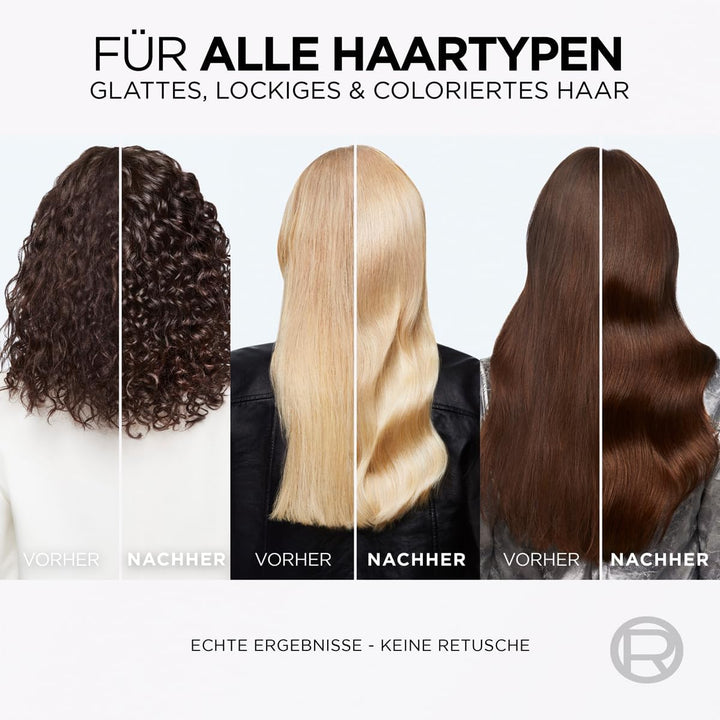 L'Oréal Paris Elvital Glycolic Gloss Bundle mit Shampoo, Spülung, 5 Minuten Haar-Laminierung für gla