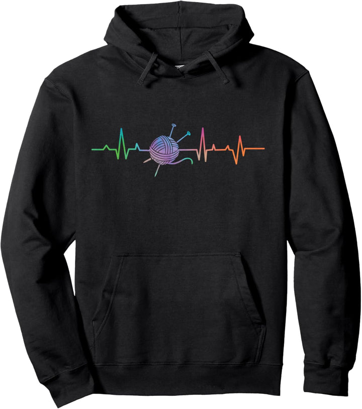 Stricken Stricken Herzschlag Stricken Herzschlag Pullover Hoodie