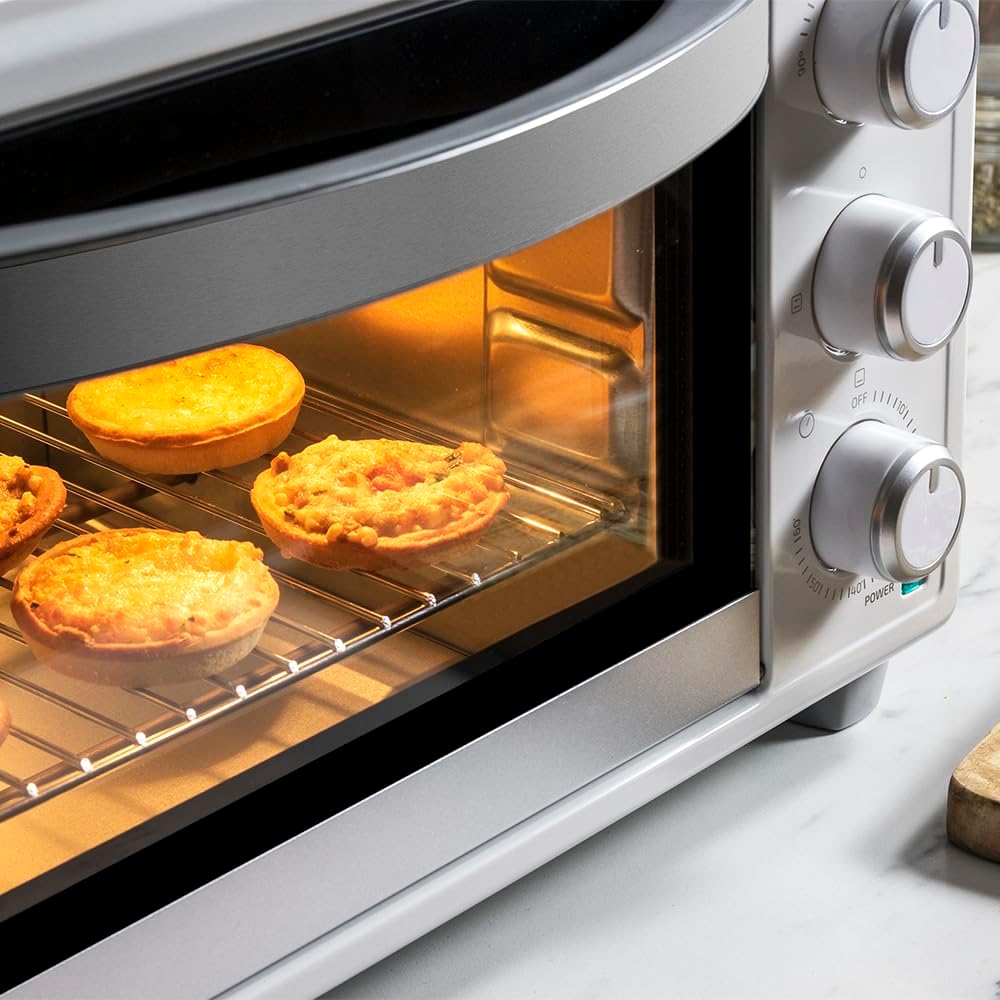 Cecotec Minibackofen Bake & Toast 2300 Weiss, 23 L, 1500 W, 3 Heizmodi, 60-Minuten-Timer, einstellba
