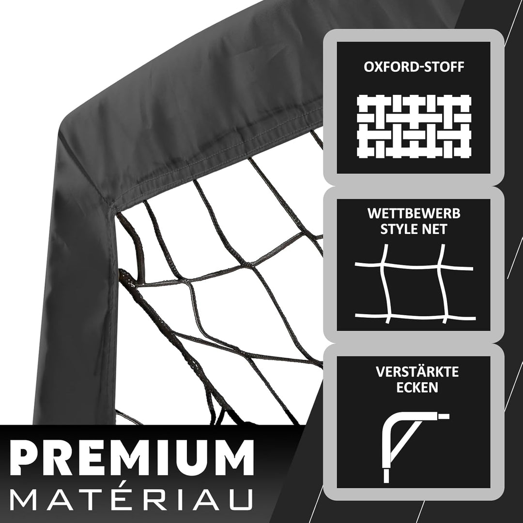 RUNBOW 274 x 152 cm Kinder Fussballtor mit Tragesack, tragbare Fussballnetze für Hinterhoftraining,