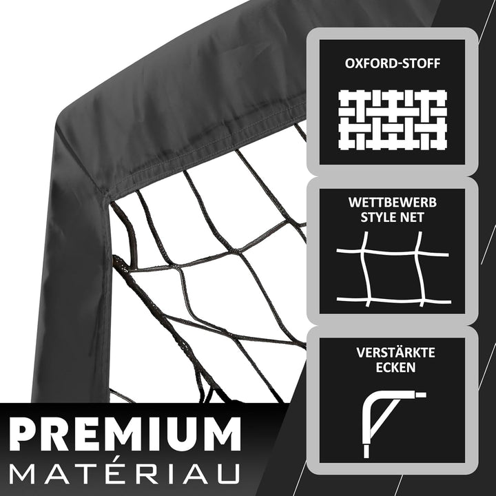 RUNBOW 274 x 152 cm Kinder Fussballtor mit Tragesack, tragbare Fussballnetze für Hinterhoftraining,