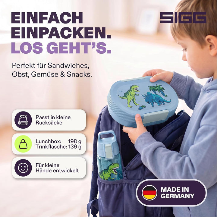 Sigg - Lumo Kinder Lunchbox Set 2 - Brotdose Kinder mit Fächern - Mikrowellen- &amp; Spülmaschinengeeign