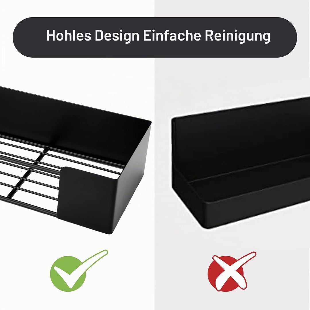 Golden Bell 4 Stück Gewürzregal Magnetisch Kühlschrank, Magnetisches Regal Kühlschrank Ohne Bohren,