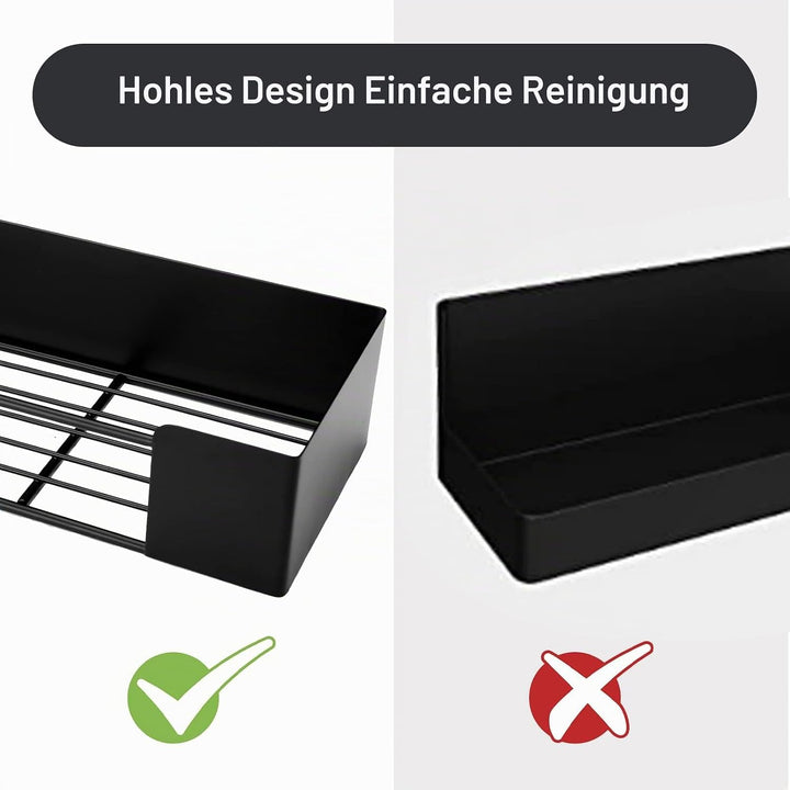 Golden Bell 4 Stück Gewürzregal Magnetisch Kühlschrank, Magnetisches Regal Kühlschrank Ohne Bohren,