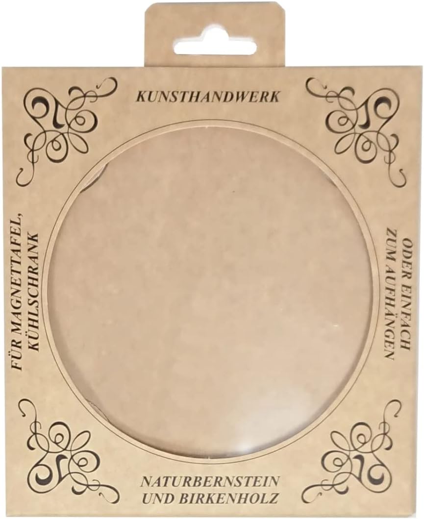 Fensterbild Fensterdeko Sonnenfänger Suncatcher Bernstein in Birkenholz "Baum mit Eulen" Ø 11, inkl.