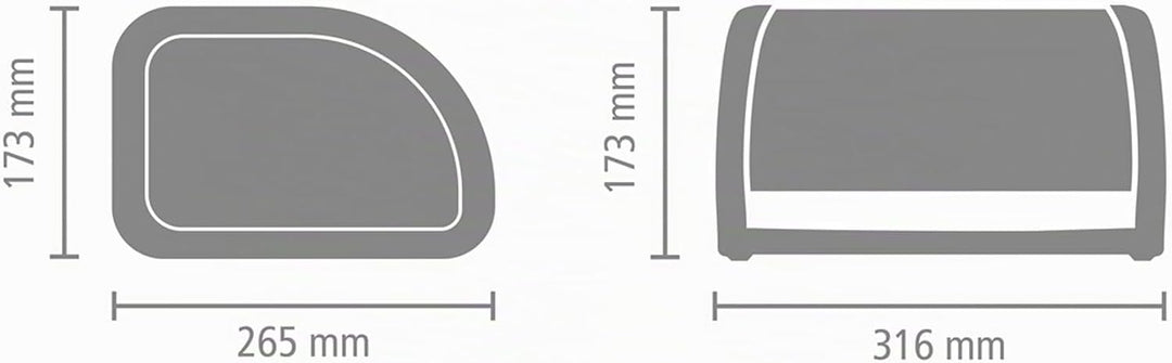 Brabantia Single Brotkasten, Chrom Medium Brilliant Steel, Medium Brilliant Steel