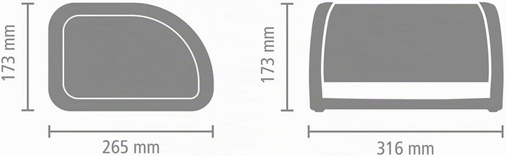 Brabantia Single Brotkasten, Chrom Medium Brilliant Steel, Medium Brilliant Steel