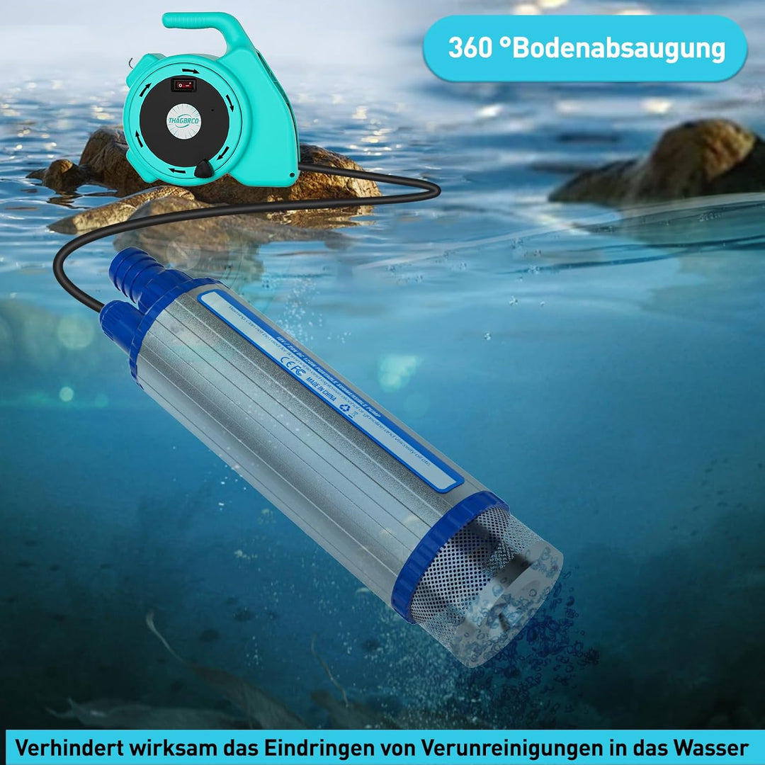 630GPH Wasserumfüllpumpe für Makita 18V Akku, 2400 L/Ht Tauchpumpe mit 16ft Kabel,120W Ölpumpe für G