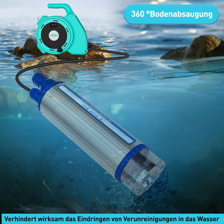 630GPH Wasserumfüllpumpe für Makita 18V Akku, 2400 L/Ht Tauchpumpe mit 16ft Kabel,120W Ölpumpe für G