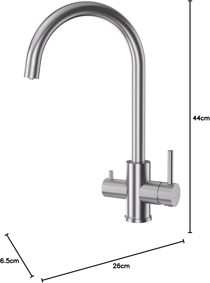 3 Wege Küchenarmatur Küche, DETBOM Wasserfilter Wasserhahn für Trinkwasser Küchenspüle, Trinkwasserh