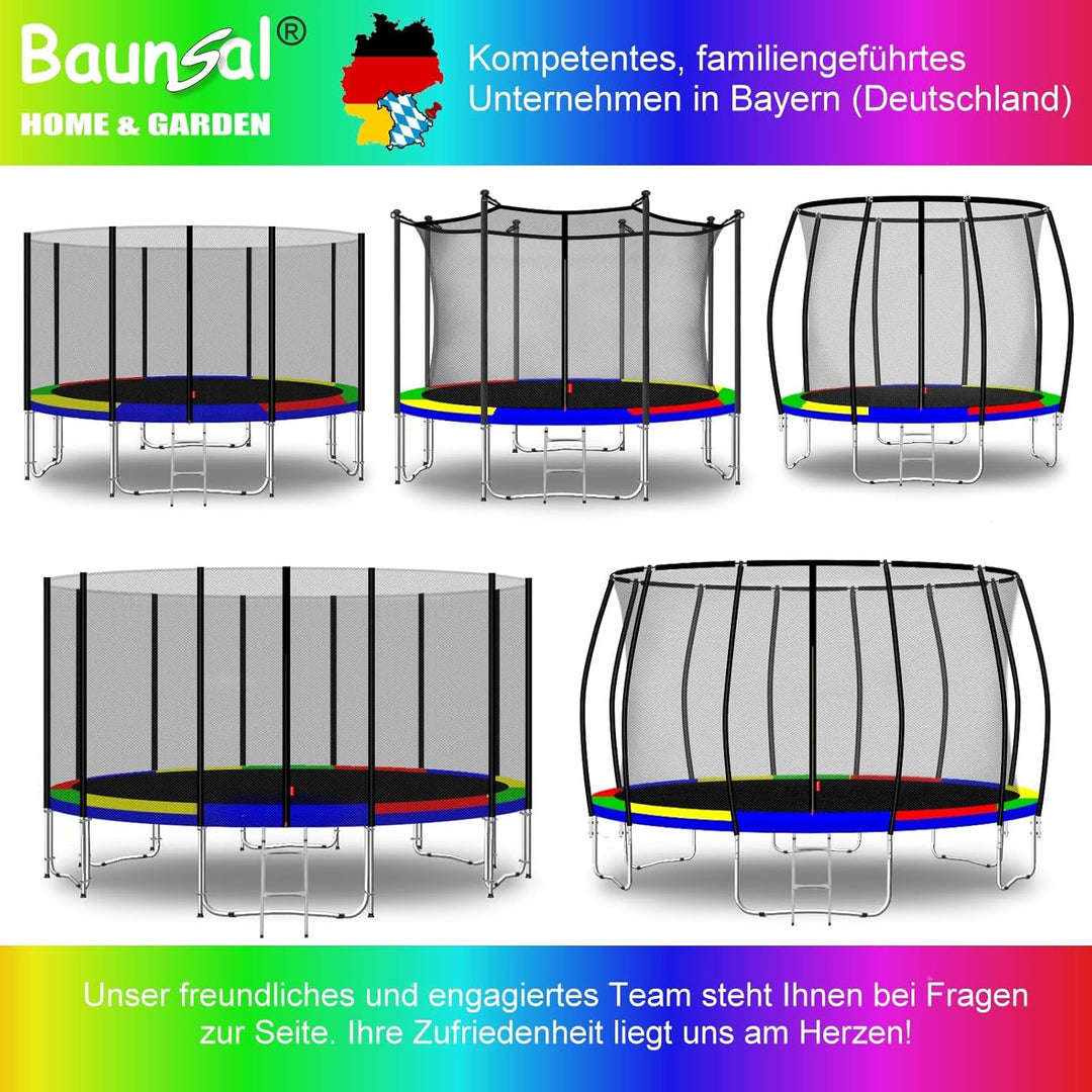 Baunsal® Trampolin Randabdeckung Ø 183 244 250 275 300 305 335 366 370 396 400 427 430 457 460 487 4