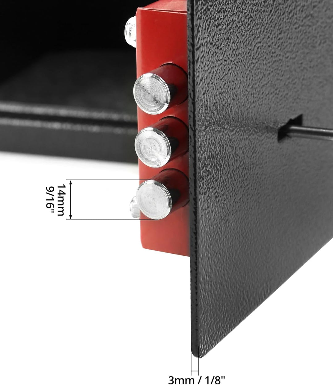 QWORK® Safe Tresor 31 x 20 x 20 cm mit Triple-Bit Schlüssel, Möbeltresor Hohe Sicherheit Stahlkonstr