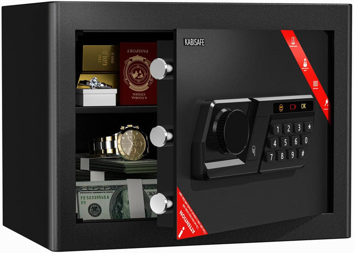 KABISAFE 20L Safe Tresor für Zuhause, Möbeltresor mit Zahlenschloss,Digitaler Tresor mit Herausnehmb