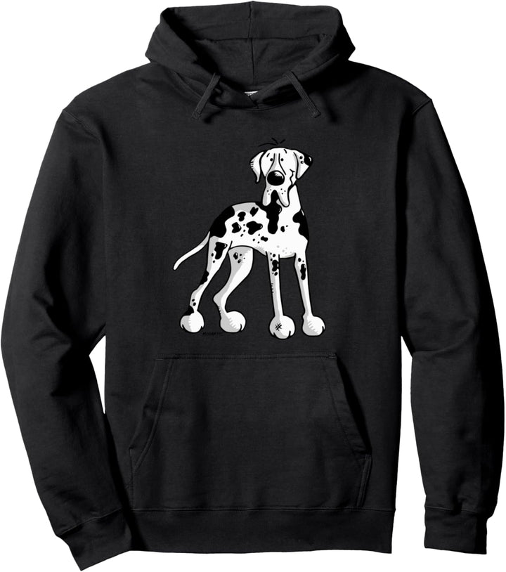 Happy Deutsche Dogge I Harlekin Great Dane Fun Hundemotiv Pullover Hoodie