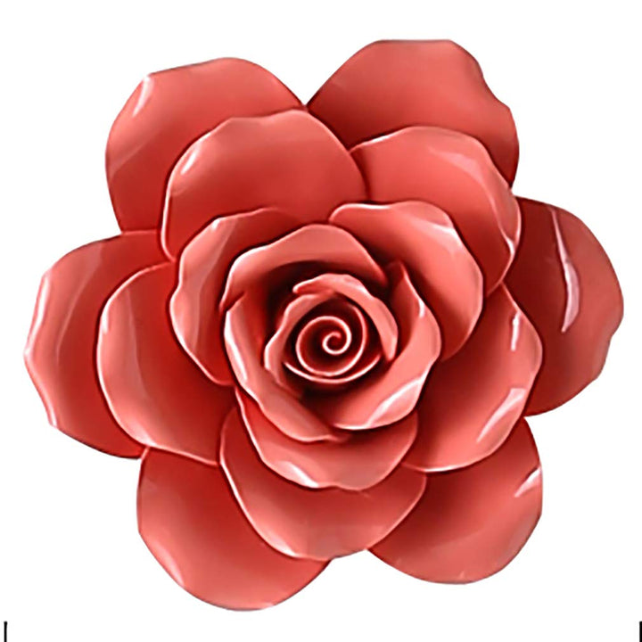 ALYCASO Rose Keramik Blume Wanddekoration Künstliche 3D Blume Wandkunst für Wohnzimmer Zuhause Flur
