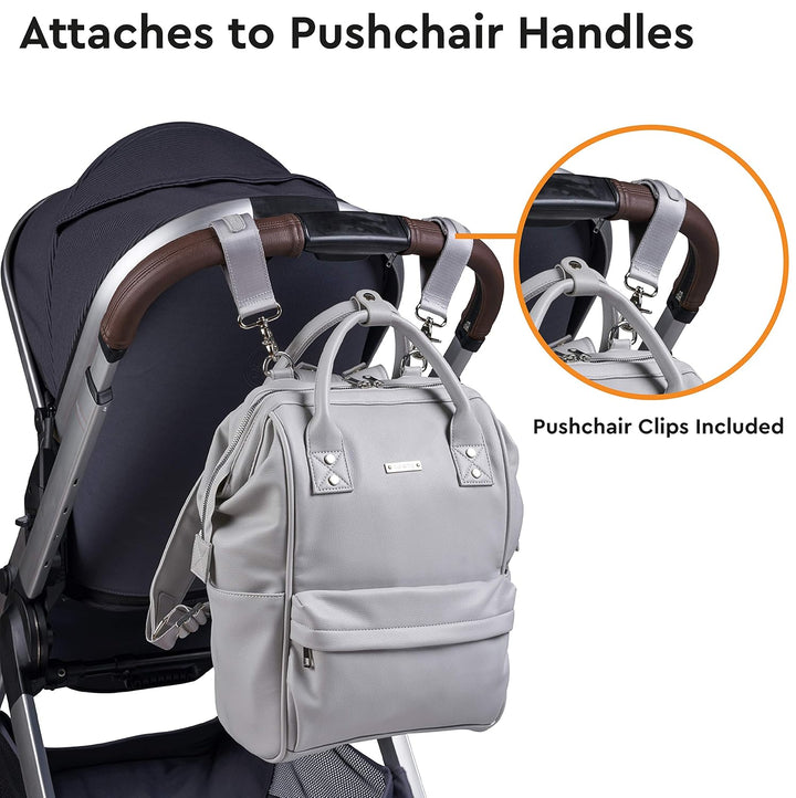 BabaBing Mani Rucksack, vegan, Taubengrau, Kunstleder Taubengraues Kunstleder, Taubengraues Kunstled