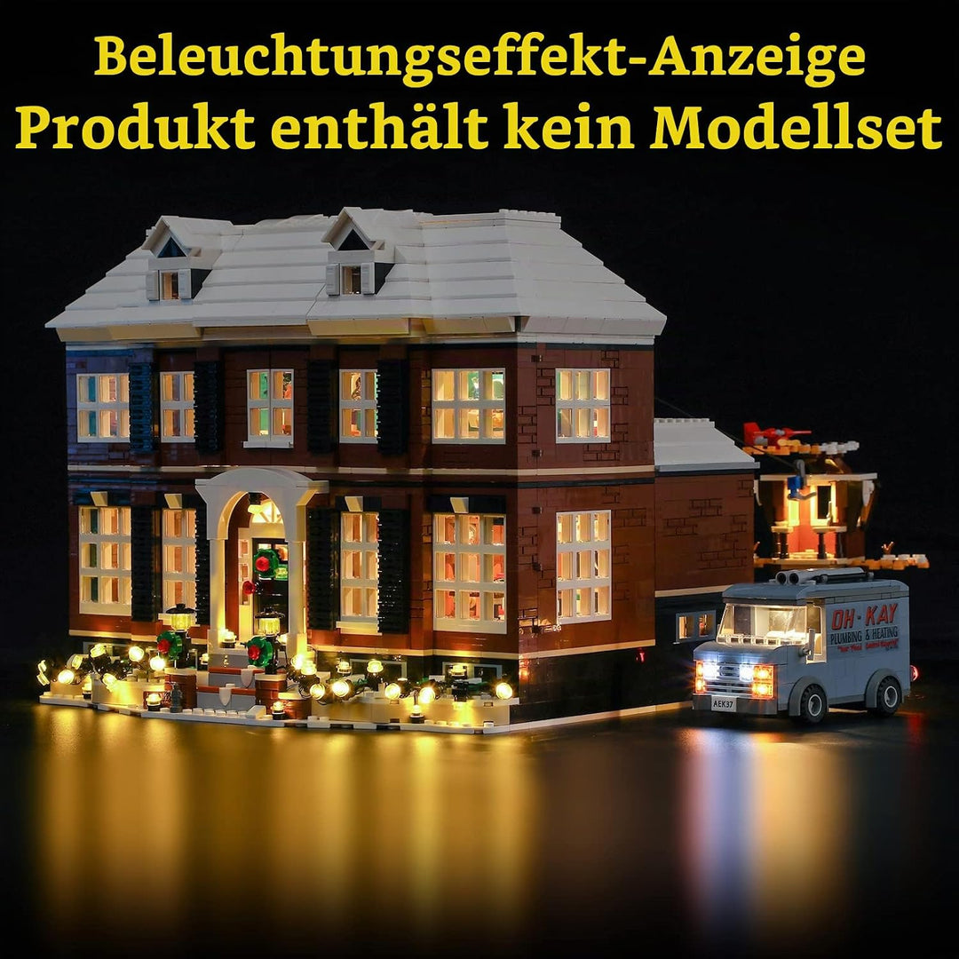 GEAMENT LED Licht-Set Kompatibel mit Lego Ideas Home Alone Exklusives Bauset - Beleuchtungsset für I