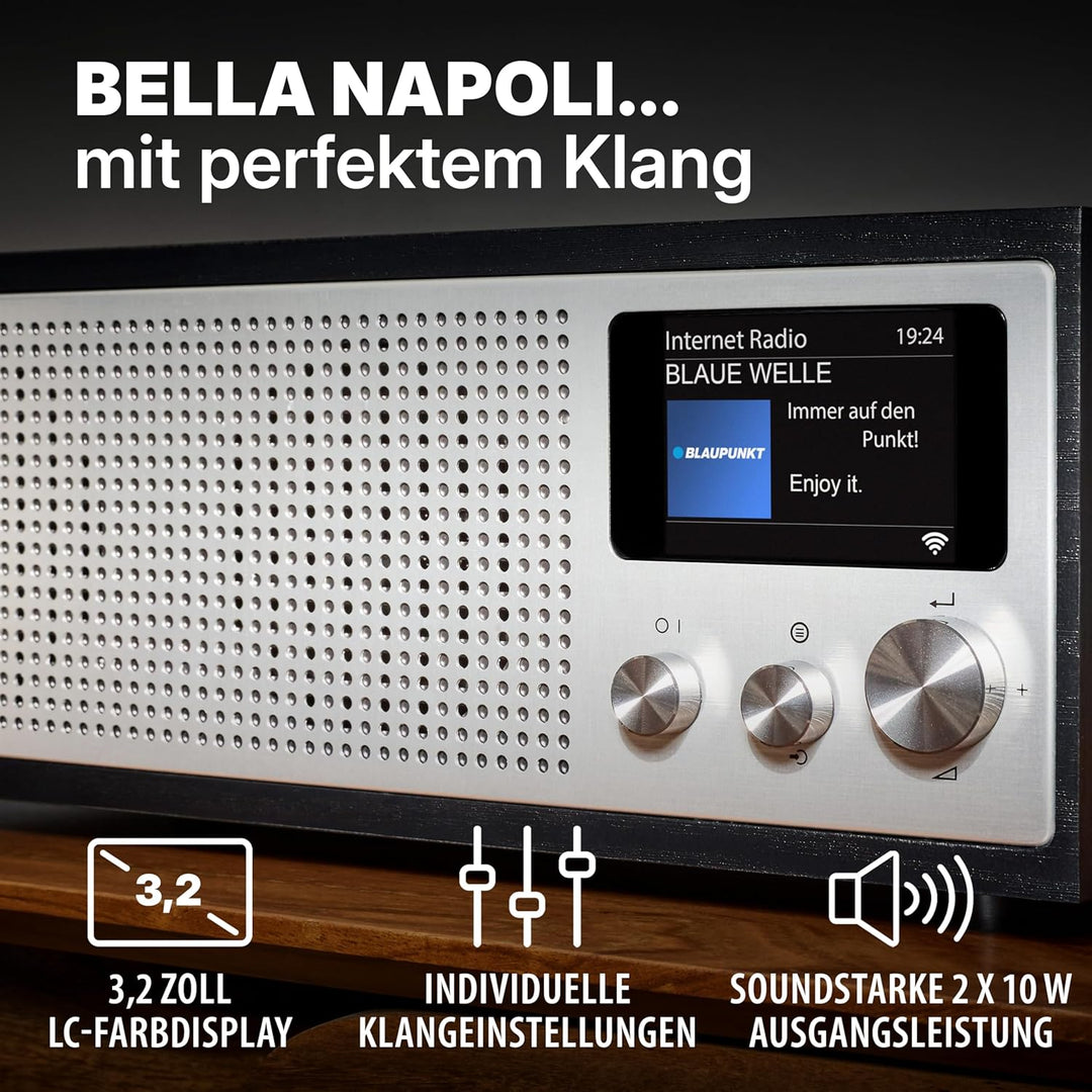 BLAUPUNKT Napoli IRD 400 DAB+ Internetradio mit WiFi/WLAN und Bluetooth - 20 Watt RMS Radio mit LC-F