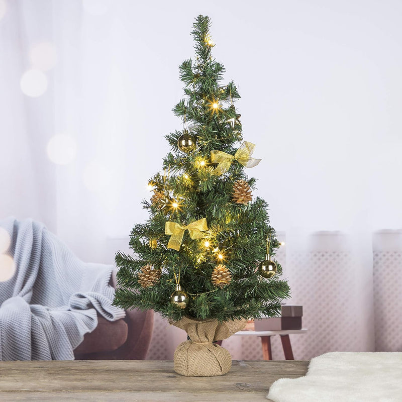 Bambelaa! Weihnachtsbaum Künstlich Mit Beleuchtung Geschmückt Tannenbaum Dekoriert Christbaum Beleuc