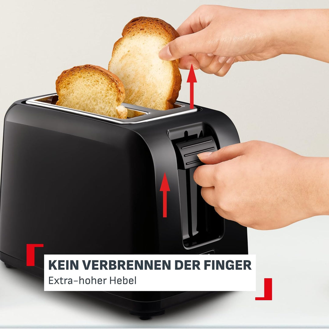 Tefal TT1A28 Vita Toaster | 7 Bräunungsstufen | 2 Toastschlitze | zentriert die Brotscheiben | Hebef