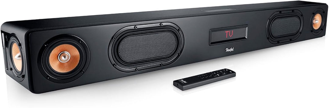 Teufel CINEBAR Ultima - Leistungsstarke Soundbar 380 Watt, Eingebauter XXL-Subwoofer, Dynamore Ultra