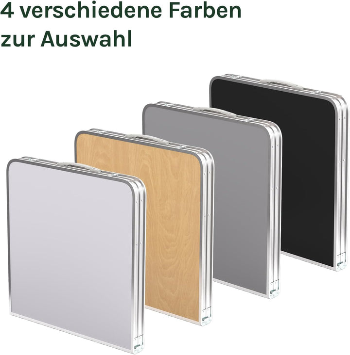 WOLTU Campingtisch Klapptisch Gartentisch Arbeitstisch Balkontisch höhenverstellbar Aluminium MDF Sc