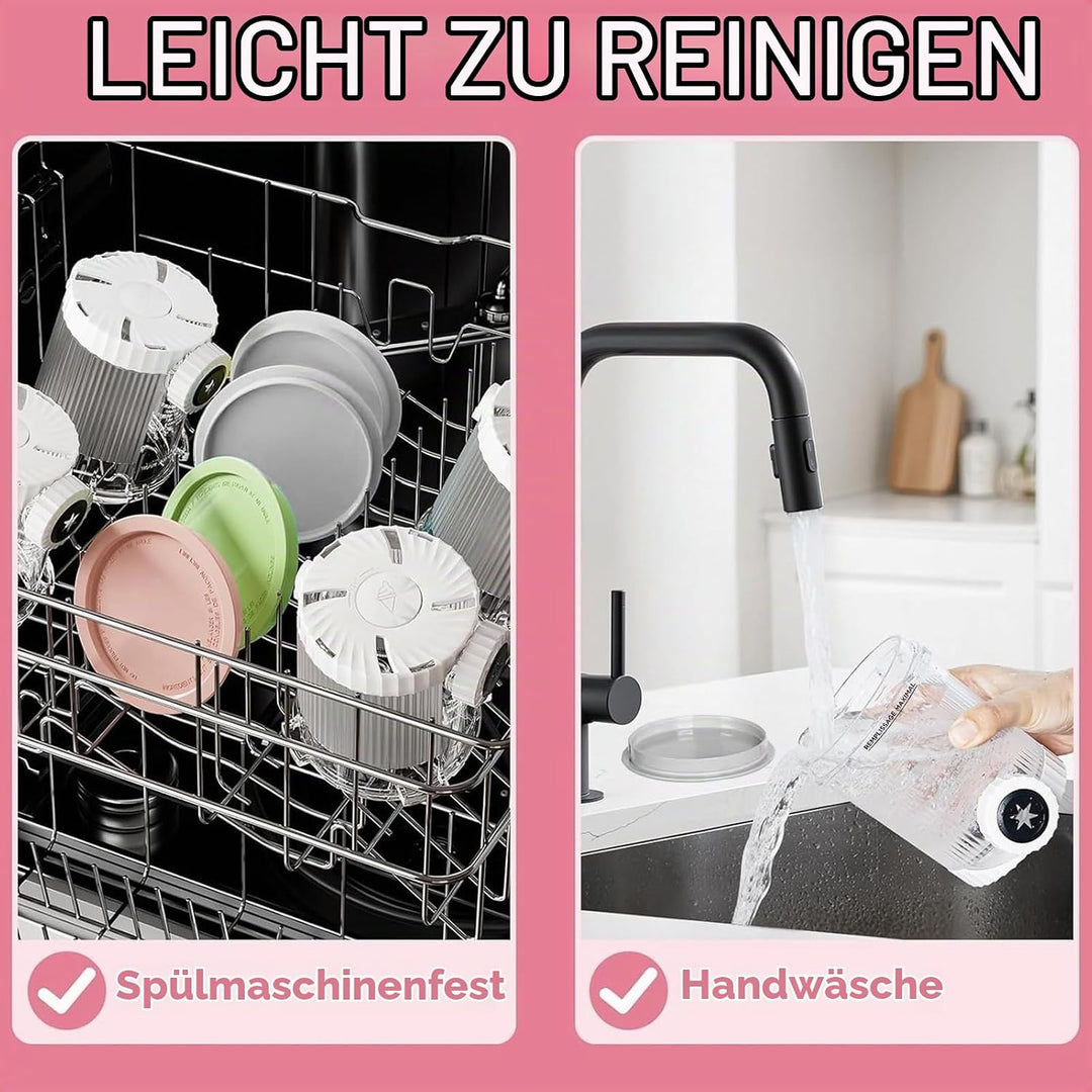 Behälter für Ninja Creami Deluxe Pints,2 Stück Ersatz für Ninja Creami Deluxe Pints und Deckel,Eisbe